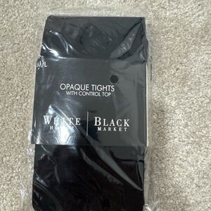 White House Black Market Black Opaque Tights